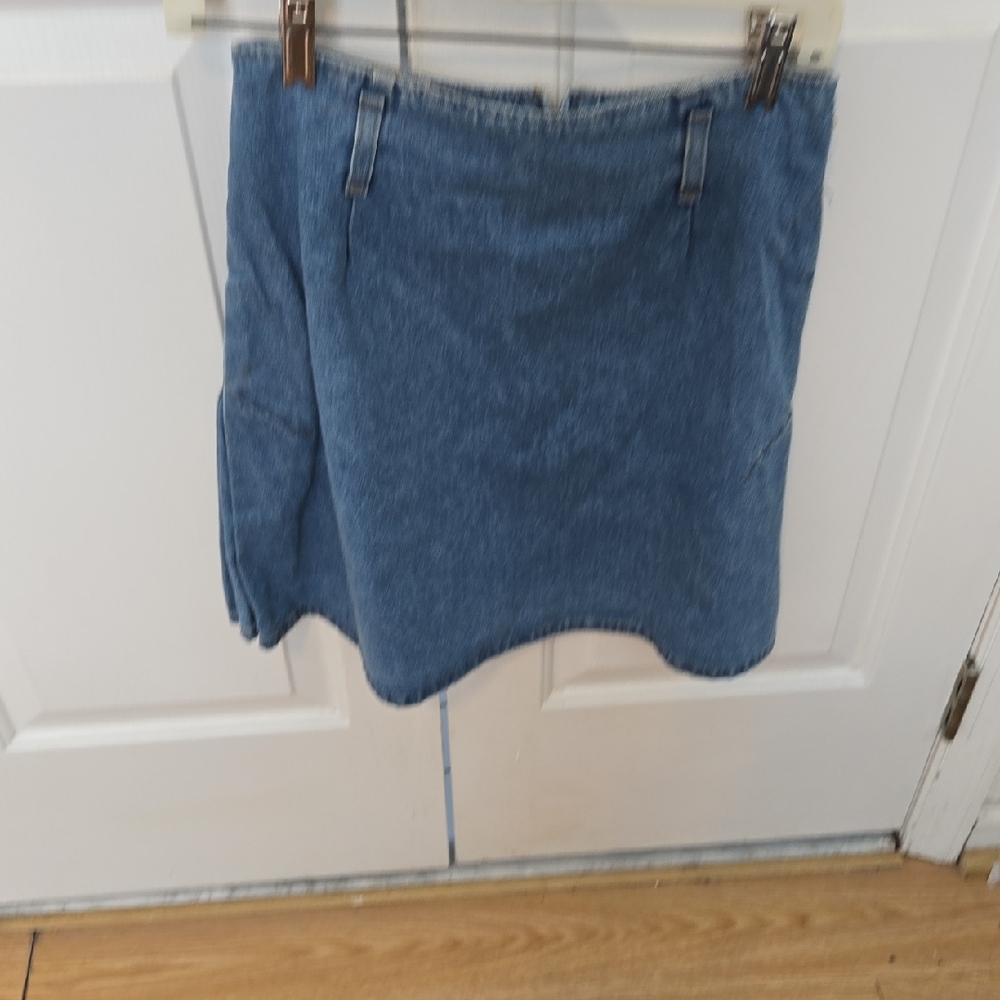 Denim Mini Skirt - Blue
